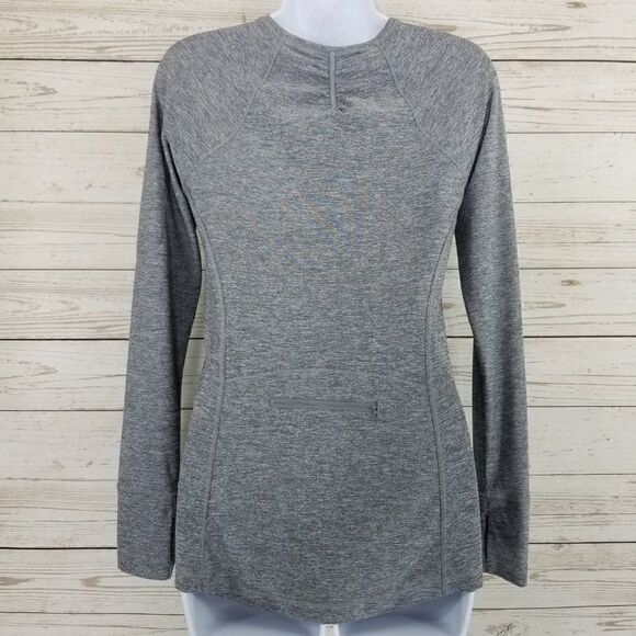 Athleta Pacifica Womens Size Small Heather Gray 1/4 Zip Top Solana Swim Active 4 - Picture 4 of 10